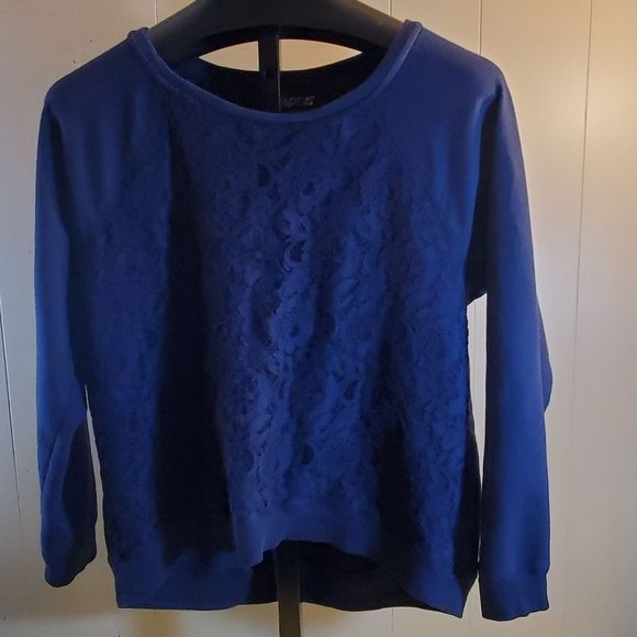 APT. 9 Lace Front Sweatshirt - Picture 1 of 7
